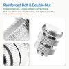 25 Pcs Aluminum Split Bolt Joint Clamp Silver Fence Wire
