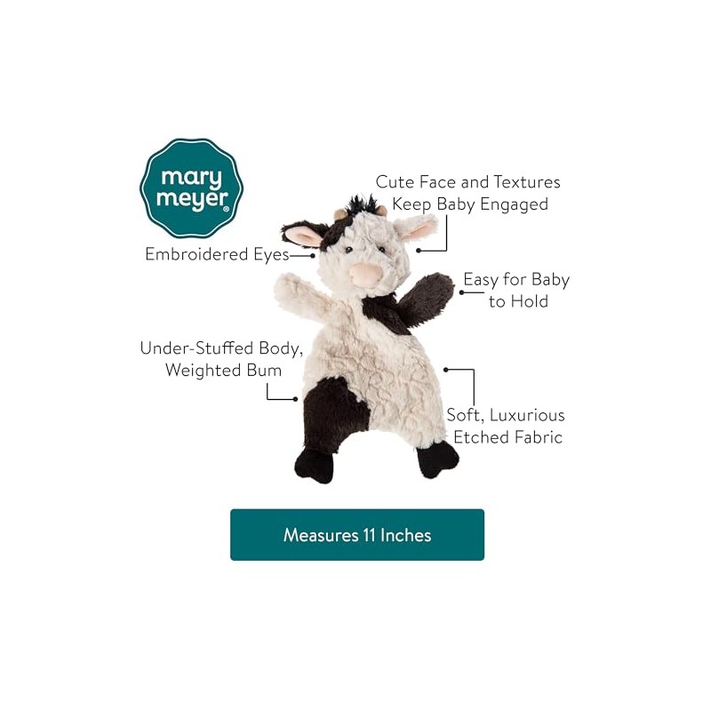 Mary Meyer Putty Nursery Lovey Soft Toy, 11-Inches, Cow