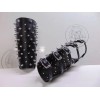 metaldevastation.com LEATHER SPIKED OLD SCHOOL GAUNTLET..DEAT - LEFT, BUCKLES, LARGE