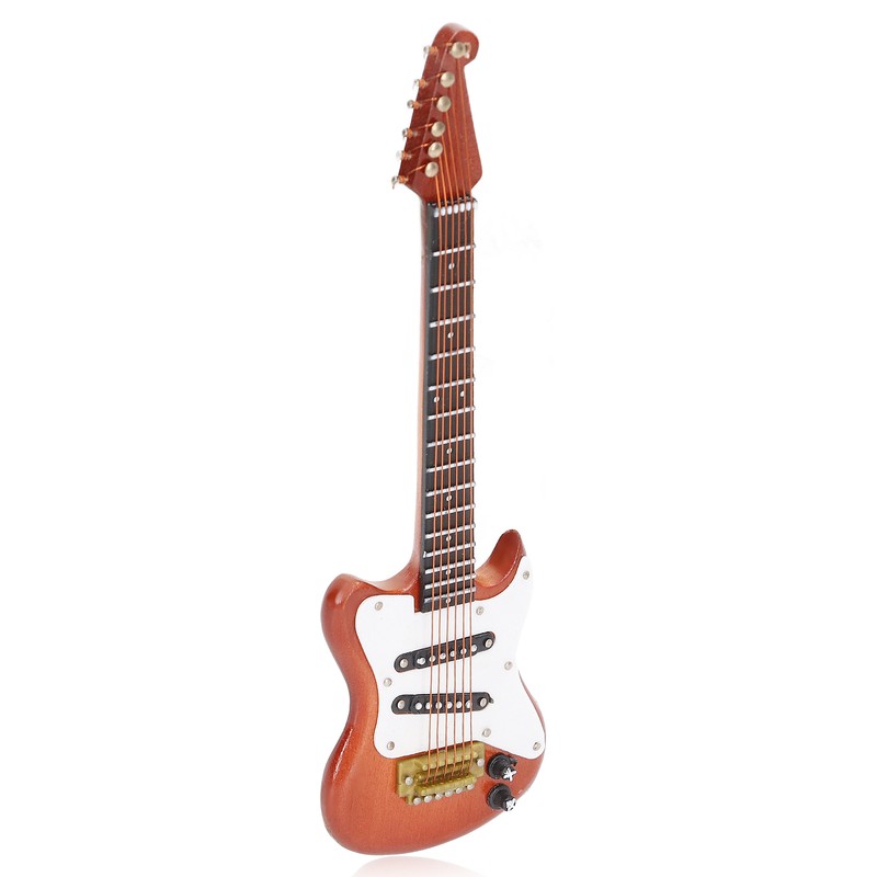 5.9in Mini Guitar Model Delicate Miniature Musical Instrument Guitar Model