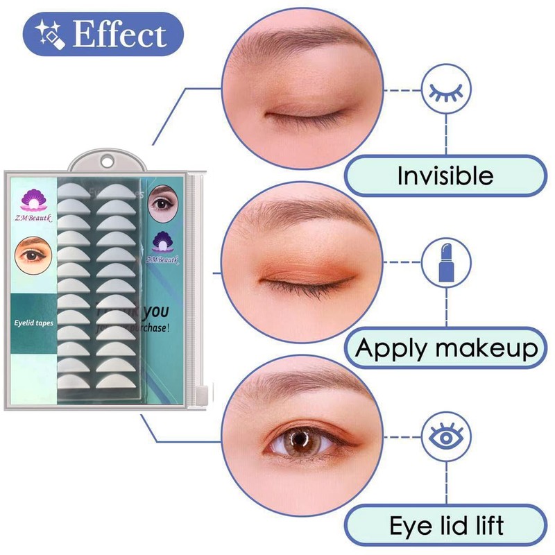 260pcs 6MM Invisible Eyelid Tape Instant Eye Lift Strips, One-sided