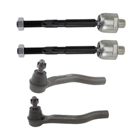 TRQ Front Inner & Outer Tie Rod Set Driver & Passenger Side Inner & Outer Compatible with 2015-2020 Acura TLX 2013-2017 Honda Accord
