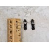 Handley Dollhouse Doorknobs Dark Pewter Crystal Knobs Metal 1:12 Scale