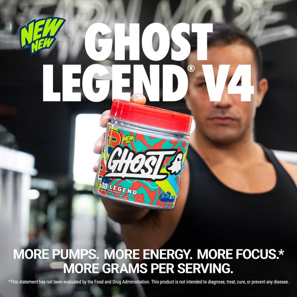 GHOST GHOST Legend V4 Pre-Workout Powder, Blue Raspberry - 30