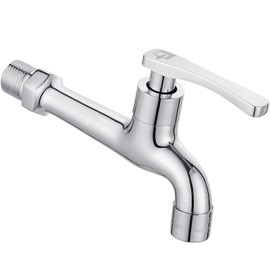 SUBMARINE Wall Mounted Balcony Mop Sink Faucet, Chrome Brass Single Handle Cold Faucet, Used for Bathroom Mop Sink, Kitchen Sink, Balcony and Garden