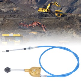 Throttle Control Line, 2m Throttle Cable Universal Excavator Throttle Cable PU Stainless Steel Weather Manual Accelerator Cable for Mixer