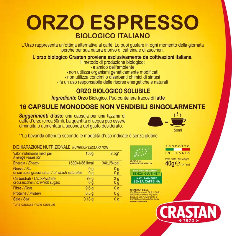 CRASTAN 1870 - Capsule compatibili A Modo Mio ® -