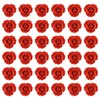 Beadthoven 50pcs Red Rose Cinnabar Beads Detail Carved Flower Spacer