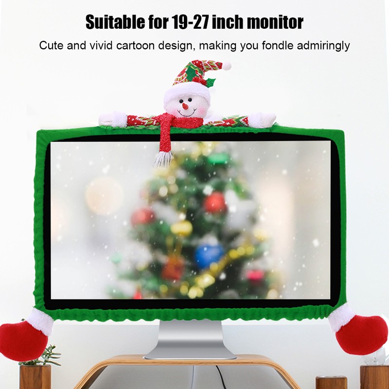 3D Christmas Cartoon 19-27inch Computer PC Monitor Display Frame Protective