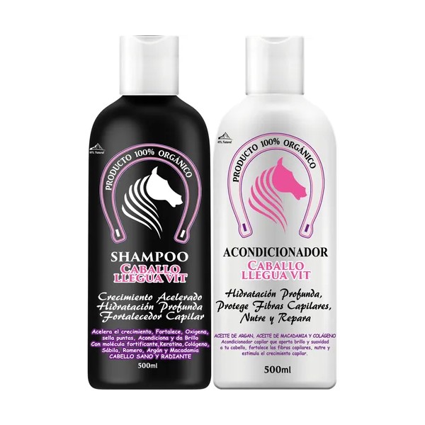 Shampoo Extracto Cola De Caballo + Acondicionador Argan-maca