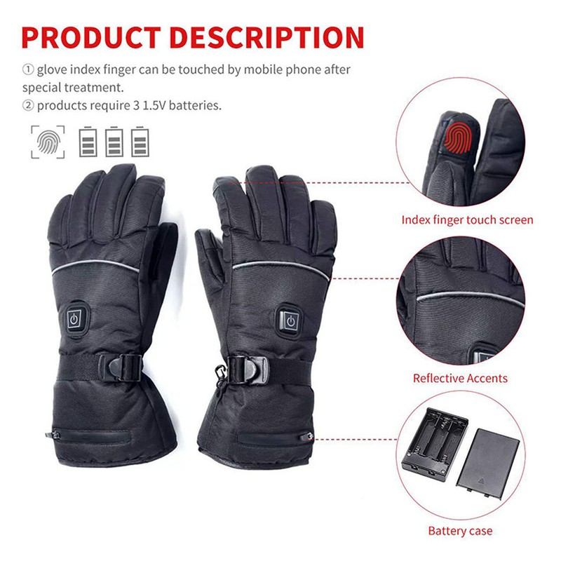 Heated Gloves 3 Heating Level Electric Gloves for Men Women
