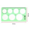 FsGrg Circle Ruler Template Ruler Drafting Tools Durable Accurate Easy