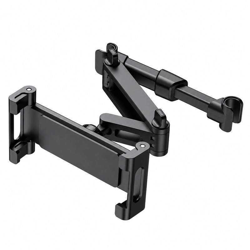 Car Headrest Tablet Holder Mount – Adjustable Back Seat Phone