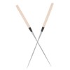 Stainless Steel Chopsticks Japanese Sushi Chopstick with Wood Handle Kitchen