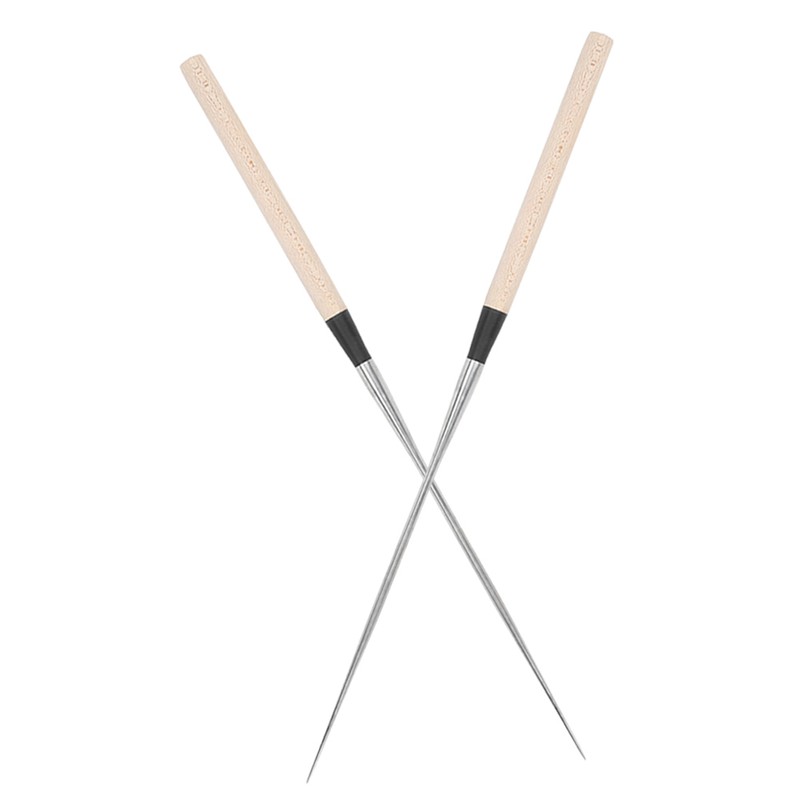 Stainless Steel Chopsticks Japanese Sushi Chopstick with Wood Handle Kitchen