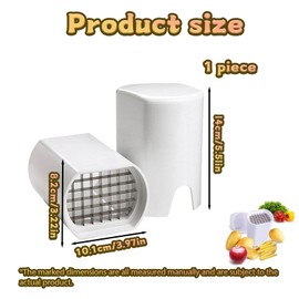 Potato Chipper Chip Cutter, Hand Chip Cutter for Home Kitchen, Stainless Steel French Fry Cutter Chopper Onion Dicer, Multipurpose Chip Cutter for Vegetables and Fruits