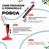 POSCA 182577 - Pennarello POSCA con punta rotonda media, rosso