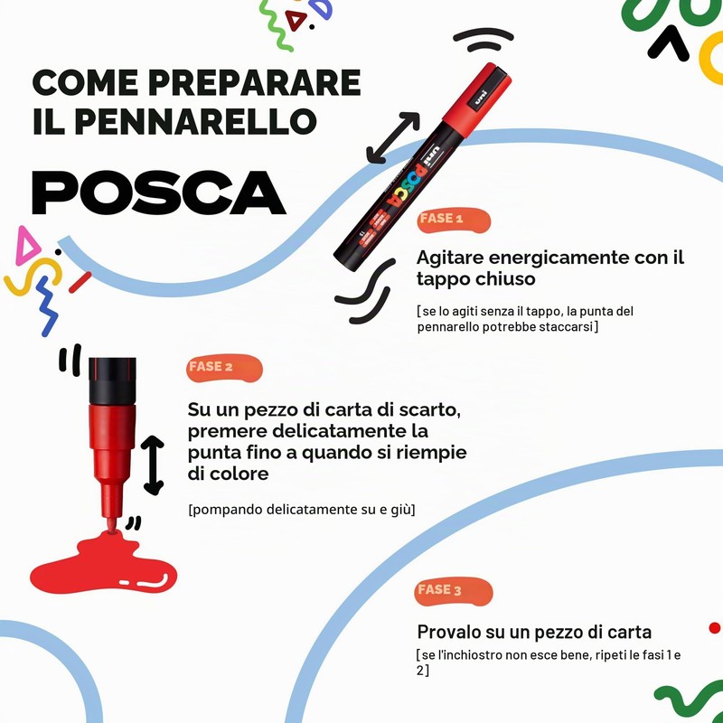 POSCA 182577 - Pennarello POSCA con punta rotonda media, rosso