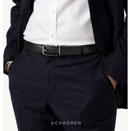 CHAOREN Ratchet Belts for Men - Belt Men Leather 1 1/4" for Mens Dress - Micro Adjustable Ratchet Belt Fit Everywhere Black