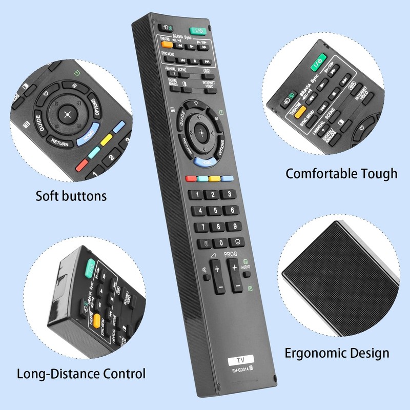 RM-GD014 Remote Control Compatible with Sony LCD HDTV KDL-32EX400 KDL-32EX500