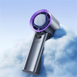 MUXNW Portable Fan For Travel Mini: Small Pocket Handheld Fan Personal Rechargeable Turbo Battery Operated USB High Speed Keeping Cool In Hot Weather Summer Beach For Women - Gray