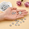 Pandahall 100pcs 2-Hole Acrylic Crystal Clear Rhinestone Sewing Fastening Buttons