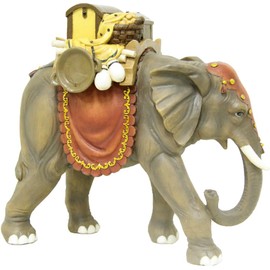 FADEDA Elephant/Height: 10 cm/Handpainted/Detailed Nativity Scene Figures - Christmas Table Decoration Nativity Accessories