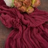 12 Pack Burgundy Cheesecloth Table Runner,10FT Gauze Boho Long Easter