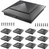 16 Pack Pyramid Aluminum Post Caps for 4x4 Wood Posts