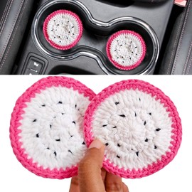 Cotton Crotchet Fruit Car Coaster Set (Dragon Bloom)