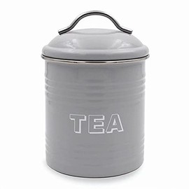 Lesser & Pavey New Sweet Home Tea Canister, Metal, Grey, 11 x 11 x 19 cm