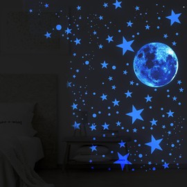 Glow in The Dark Stars for Ceiling, Kids Wall Stickers, Glow in The Dark Stickers, Ceiling Stars, Wall Stickers Kids for Living Room Bedroom Bathroom Nursery Decor