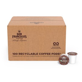 Don Francisco's Organic Mayan Blend Medium-Dark Roast Coffee Pods - 100 Count - Recyclable Single-Serve Coffee Pods, Compatible with your K- Cup Keurig Coffee Maker (Including 2.0)