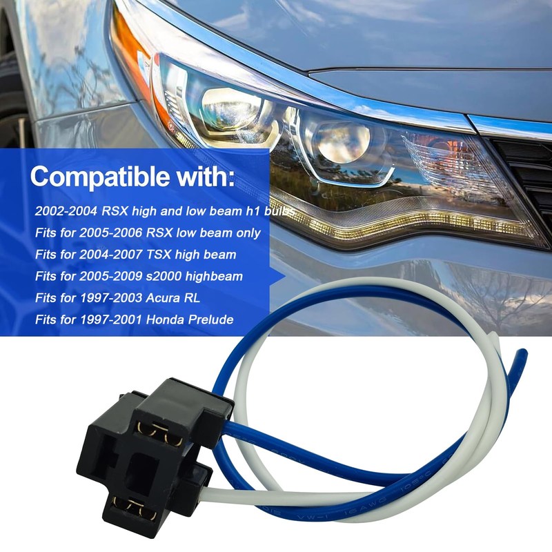 Micarun 2 Pins high and Low Beam H1 Headlight Connector