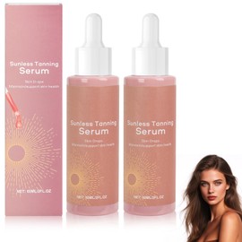 2Pcs Sunless Tanning Drops, Add Tanning Drops to Skin Care for Custom Face Tan, Boost Melanin Naturally, Enhance Skin Tone Without Sun Damage, for All Skin Types