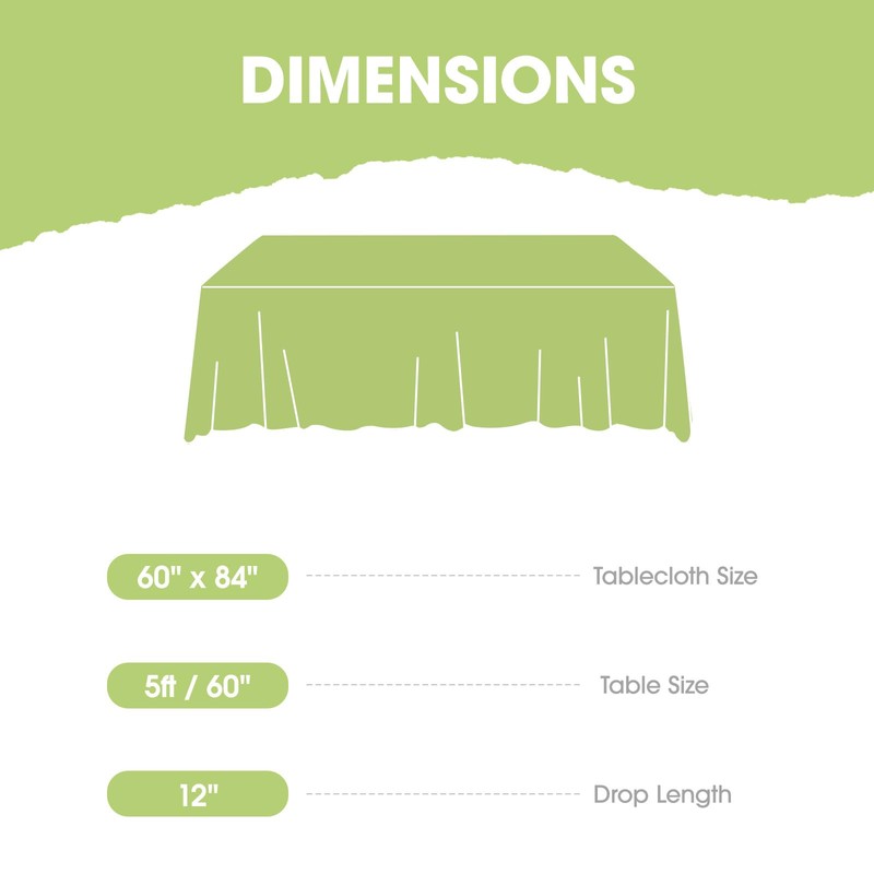 Pureegg Table Cloth - Polyester Table Cloth for Rectangle Table,