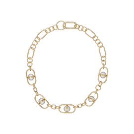 Ted Baker Perriet Statement Pearl Chain Necklace For Women (Gold/Pearl)
