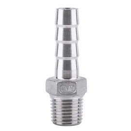 Compressed Air Coupling Connector for Pipe, Barbed Wire, Adapter DFE for Pipes, Stainless Steel SS304, 1/8 Inch ~ 3/4 Inch (1/4 x 10 mm)