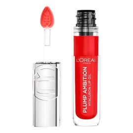 L'Oréal Paris Plump Ambition Lip Oil, Brillo Labial Efecto Voluminizador con Ácido Hialurónico, Hidratación Intensa para tus Labios, Tono Rouge in Lov