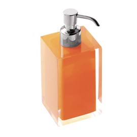 Gedy Bathroom Soap Dispenser, Resin, Orange, 16.2 x 7 x 7 cm
