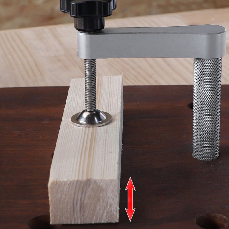 2PCS 20mm Bench Dog Clamps Adjustable Benchtop Quick Clamp Aluminum