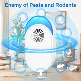 2025 Upgraded Ultrasonic Repeller 6 Packs, Indoor Ultrasonic and Repellent for Roach, Rodent, Mouse, Bugs, Ant, Mosquito, Mice, Spider, Electronic Plug in Pest Control