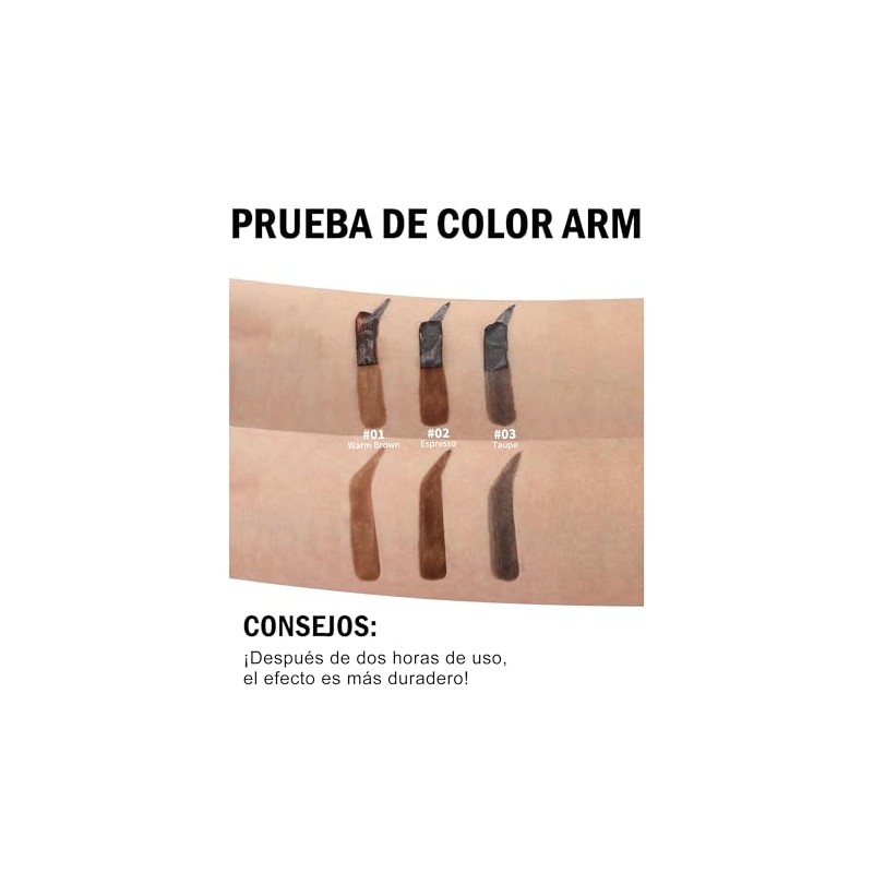 Erinde Tinte para Cejas de Pelado Fácil, Tattoo Effect Duradero,