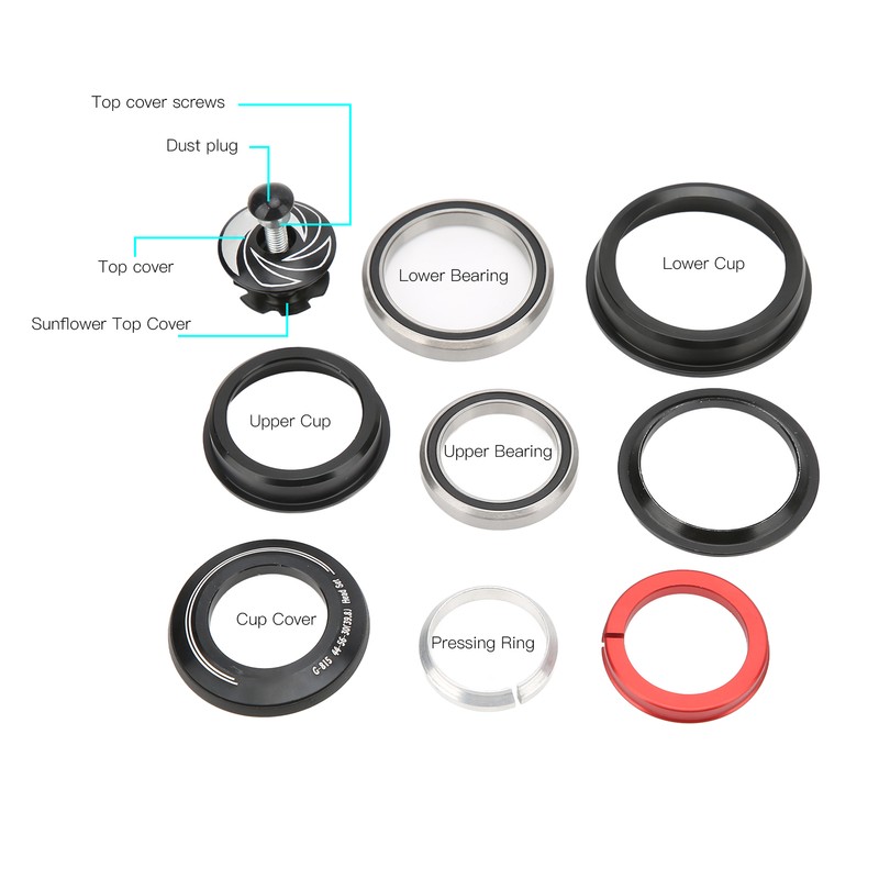 GUB Bike Headset Sealed Bearings CNC Machining Bicycle Headset Fork