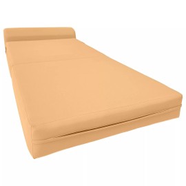 Amfuton Sleeper Chair Folding Foam Beds, Portable Foldable Bed 6 x 32 x 70 Peach
