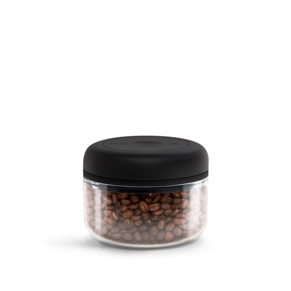 Fellow Atmos Vacuum Canister for Coffee & Food Storage - Airtight Sealed Container, Clear Glass, Small Coffee Bean Storage, 0.4 Liter Jar