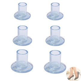 6 Pcs High Heel Protectors, PVC Transparent High Heel Savers, Wear-Resistant and Non-Slip, for Grass, Weddings, Formal Occasions (S/M/L)