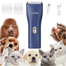 Tileon Dog Clippers,Quiet Washable USB Rechargeable Cordless Dog Grooming Kit,Electric Pets Hair Trimmers Shaver Shears for Dogs and Cats