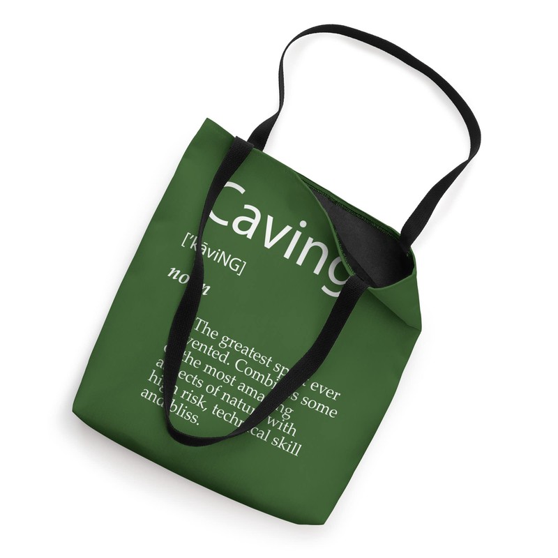 Caving Definition Spelunking Cave Exploring Repel Caving Tote Bag