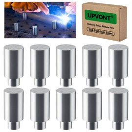 UPVONT Welding Table Fixture Pins – 304 Stainless Steel, 5/8" x 1" x 2", for 5/8" Welding Table Holes, 2" Total Height Fixture Stops, Precision Welding Table Accessories, Maintenance-Free Use (10 PCS)